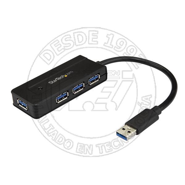 Hub Concentrador Usb 3.0 de 4 Puertos   Mini Ladron Usb Con Adaptador (ST4300MINI)