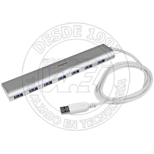 Concentrador Usb 3.0 De 7 Puertos - Hub Con Cable Incorporado (ST73007UA)