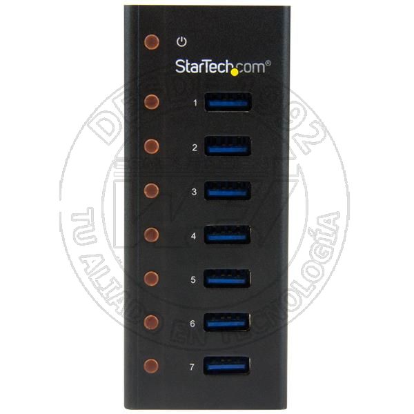 Concentrador USB 3.0 de 7 Puertos con Caja de Metal - Hub de Sobremesa (ST7300U3M)