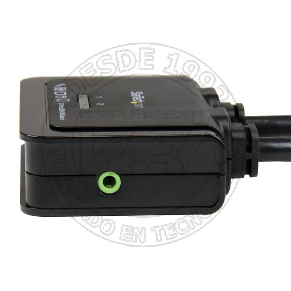Conmutador Switch Kvm 2 Puertos Hdmi USB Audio con Cables Integrados  (SV211HDUA)
