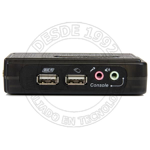Juego de Conmutador Kvm de 2 Puertos Con Todo Incluido   Usb   Audio y (SV211KUSB)
