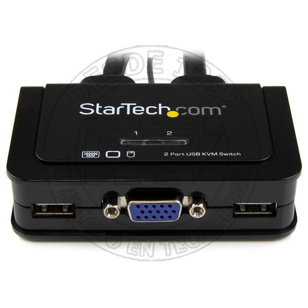 Switch Conmutador Kvm de Cable Con 2 Puertos Vga Usb Alimentado Por Us (SV211USB)
