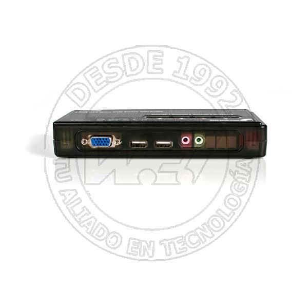 Juego De Conmutador Switch Kvm 4 Puertos Video Vga Usb 2.0 Con Cables (SV411KUSB)