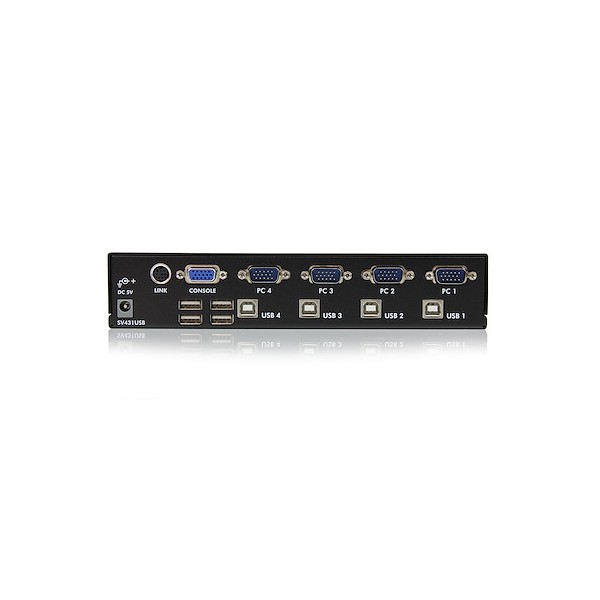Conmutador Switch Profesional Kvm 4 Puertos Video Vga - Usb - Hasta 19 (SV431USB)