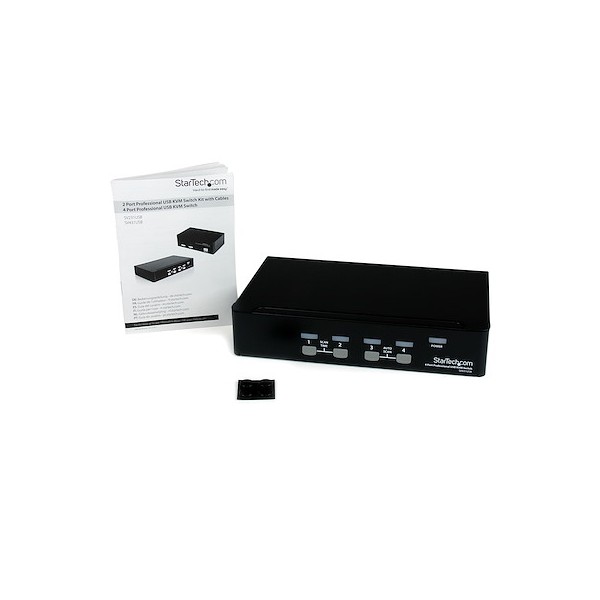 Conmutador Switch Profesional Kvm 4 Puertos Video Vga - Usb - Hasta 19 (SV431USB)