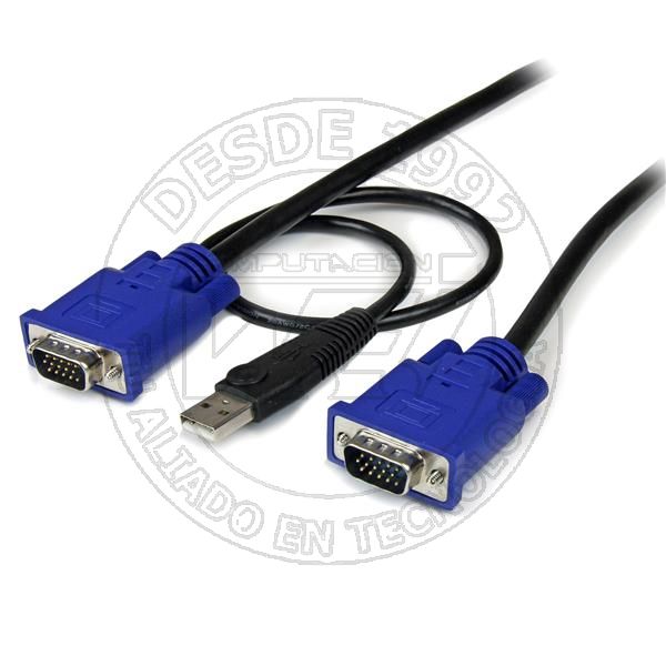 Cable Kvm de 4,5M Ultra delgado Todo En Uno Vga USB Hd15  2 En 1