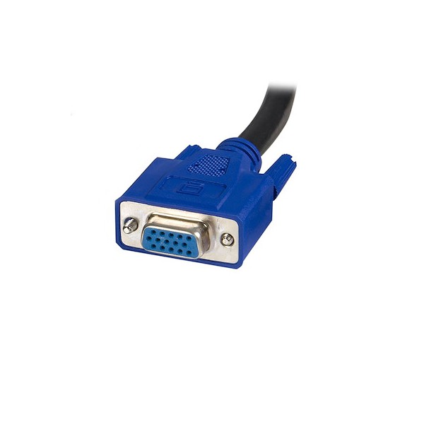 Cable Kvm de 1,8M Todo En Uno Vga USB A USB B Hd15 - 6Ft Pies 2 En 1 (SVUSB2N1_6)