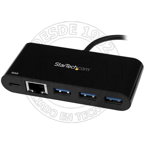 Adaptador Multipuertos USB-C de Red Ethernet con Hub de 3 Puertos USB (US1GC303APD)