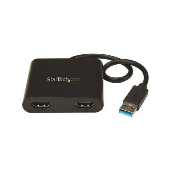 Adaptador de Video Externo USB 3.0 A 2 Puertos Hdmi 4K Para 2 Pantallas (USB32HD2)