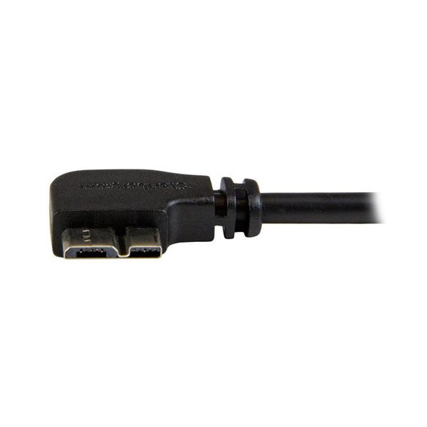 Cable delgado de 0,5M Micro USB 3.0 Acodado A La Izquierda A USB A (USB3AU50CMLS)