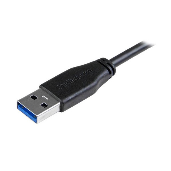 Cable delgado de 0,5M Micro USB 3.0 Acodado A La Izquierda A USB A (USB3AU50CMLS)