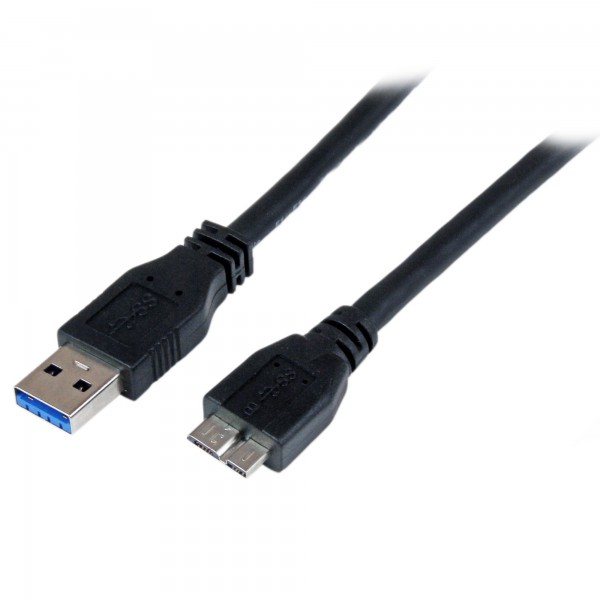 Cable Certificado 1M USB 3.0 Super Speed Ss Micro USB B Macho A USB A (USB3CAUB1M)
