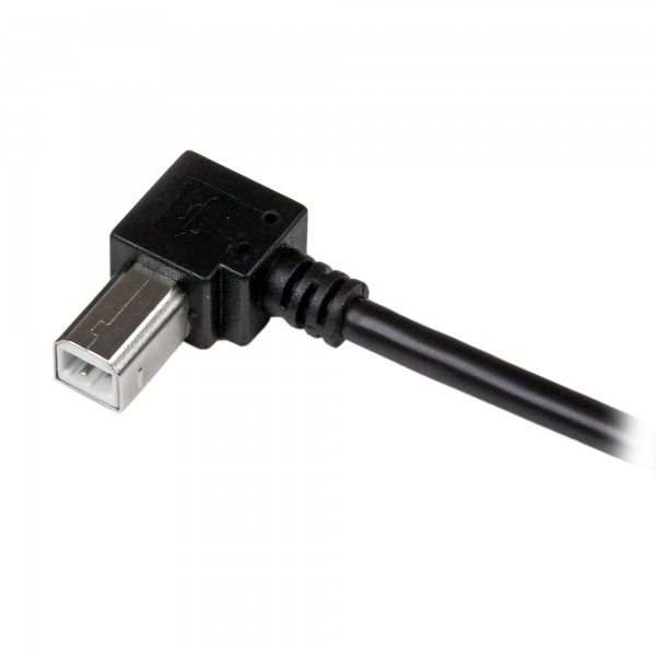 Cable Adaptador USB 2M Para Impresora Acodado  1X USB A Macho  1X Us (USBAB2MR)