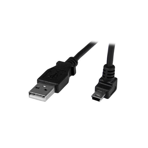 Cable Adaptador 1M USB A Macho A Mini USB B Macho Acodado En Angulo Ha