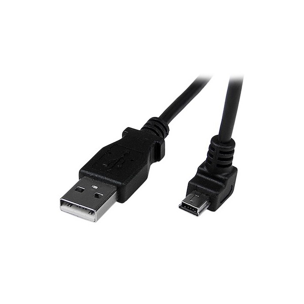 Cable Adaptador 2M USB A Macho A Mini USB B Macho Acodado En Angulo Ha (USBAMB2MD)