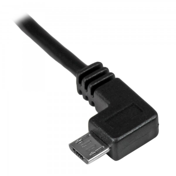 Cable de 1M Micro USB con Conector Acodado A La Izquierda  Cable de C (USBAUB1MLA)