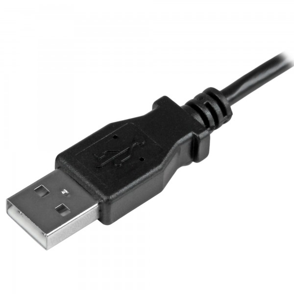Cable de 1M Micro USB con Conector Acodado A La Izquierda  Cable de C (USBAUB1MLA)