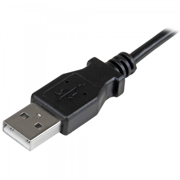 Cable de 1M Micro USB con Conector Acodado A La derecha  Cable de Car (USBAUB1MRA)