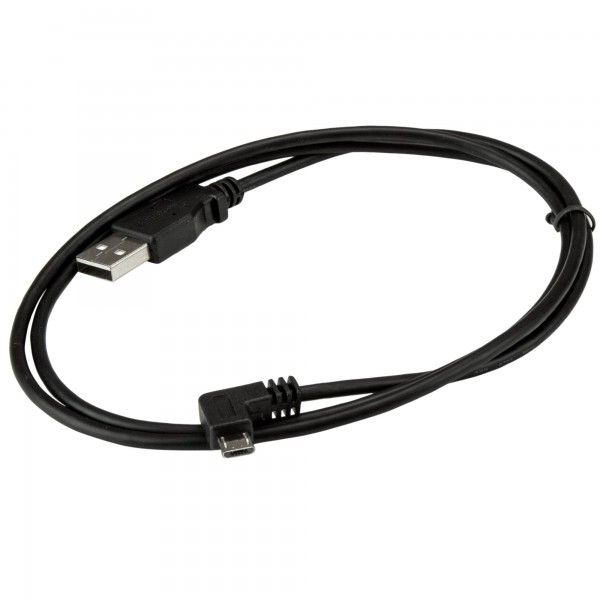 Cable de 1M Micro USB con Conector Acodado A La derecha  Cable de Car (USBAUB1MRA)