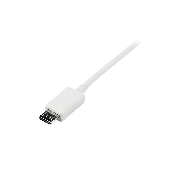 Cable Adaptador 50 cm USB A Macho A Micro USB B Macho Para Telefono Mov (USBPAUB50CMW)