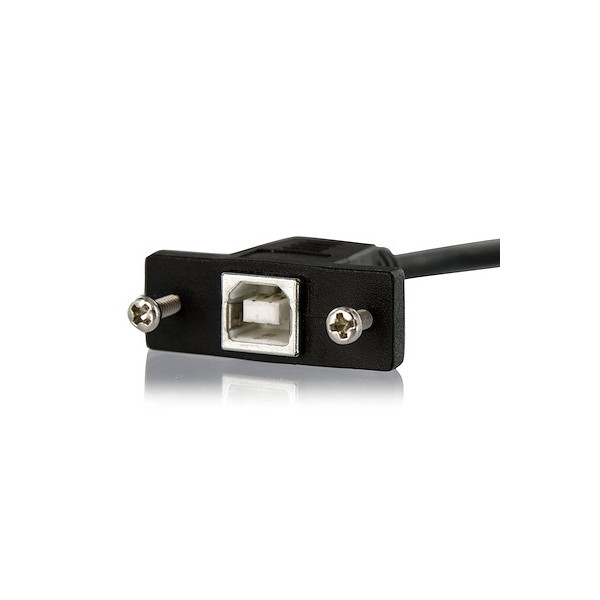 Cable USB de Montaje En Panel USB B A USB B de 30 cm  Hembra A Macho (USBPNLBFBM1)