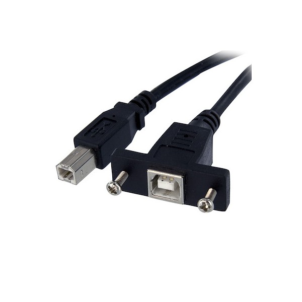 Cable USB de Montaje En Panel USB B A USB B de 30 cm  Hembra A Macho (USBPNLBFBM1)