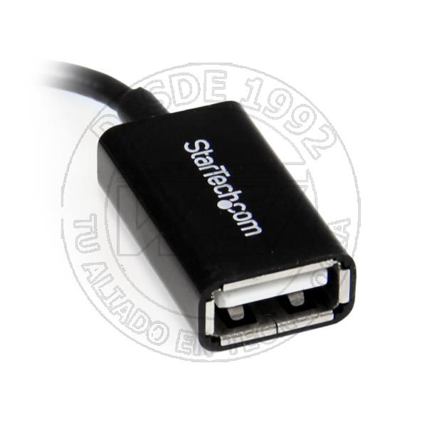 Cable Adaptador Micro Usb A Usb Otg Acodado A La Derecha De 12cm  Mac (UUSBOTGRA)