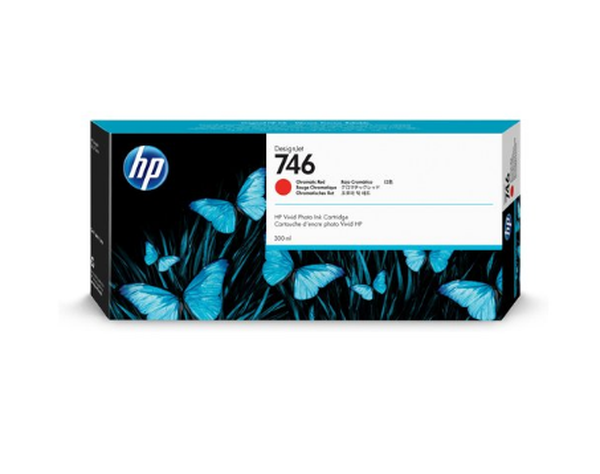 Cartucho de Tinta HP 746 Color Rojo, 300 Ml (P2V81A)