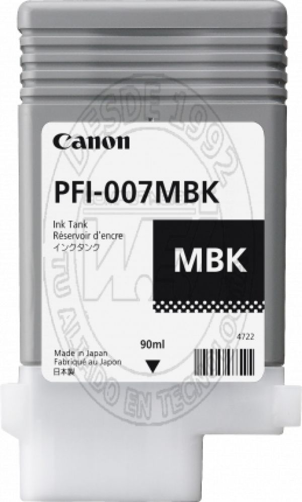 Cartucho De Tinta  
Pfi-007mbk  Negro 90 Ml (2142C001)