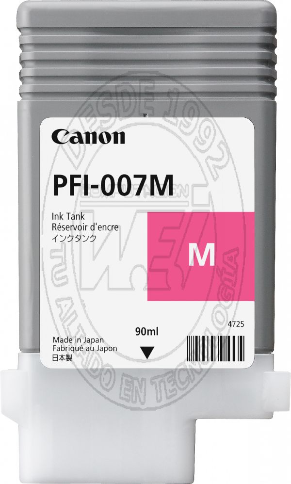 Cartucho de Tinta Canon Pfi-007M  Magenta 90 Ml (2145C001)