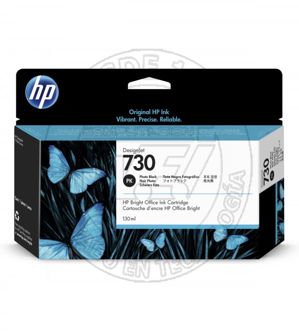 Cartucho de Tinta HP 730 Color Negro (P2V67A)