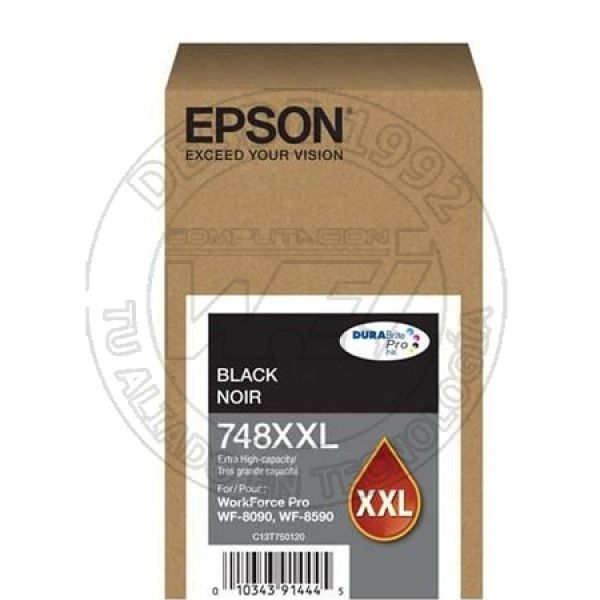 Cartucho de Tinta Epson Extra Alta Capacidad 748XXL Negro  (T748XXL120-AL)
