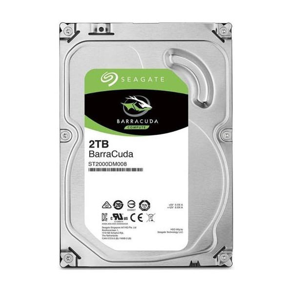 Disco Duro 2TB 3.5 Seagate Barracuda SATA 6Gb/s 7200 rpm (ST2000DM008)