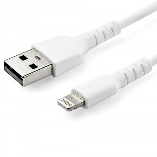 Cable USB 2.0 Startech, con A. USB A Macho, con B. Lightning Macho, long. 2m, color Blanco (RUSBLTMM2M)