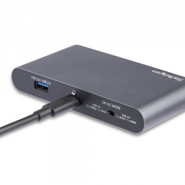 Adaptador Multipuertos USB-C Para Doble Monitor  2 X 4K Dp  Pd 3.0 D (DK30C2DAGPD)