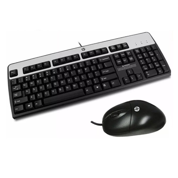 Kit Teclado Usb + Mouse Alámbrico Negro Ingles