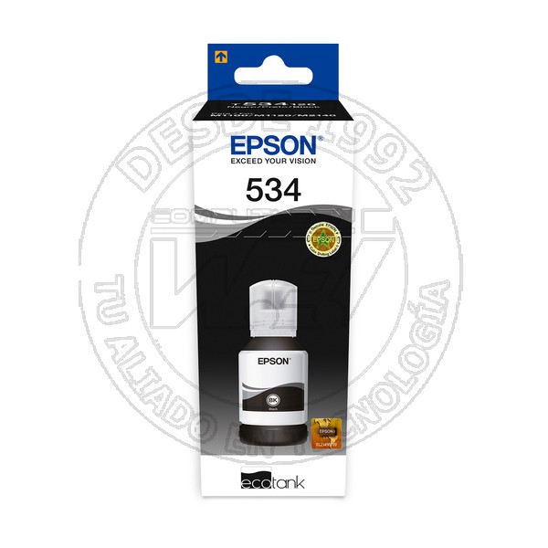 Botella de Tinta Epson T534 Original Negra  (T534120-AL)