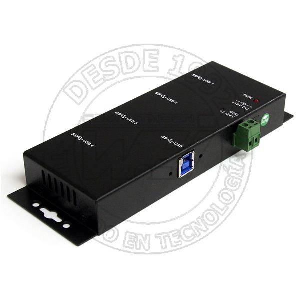 Concentrador Industrial Usb 3.0 Superspeed De 4 Puertos - Hub De Monta (ST4300USBM)