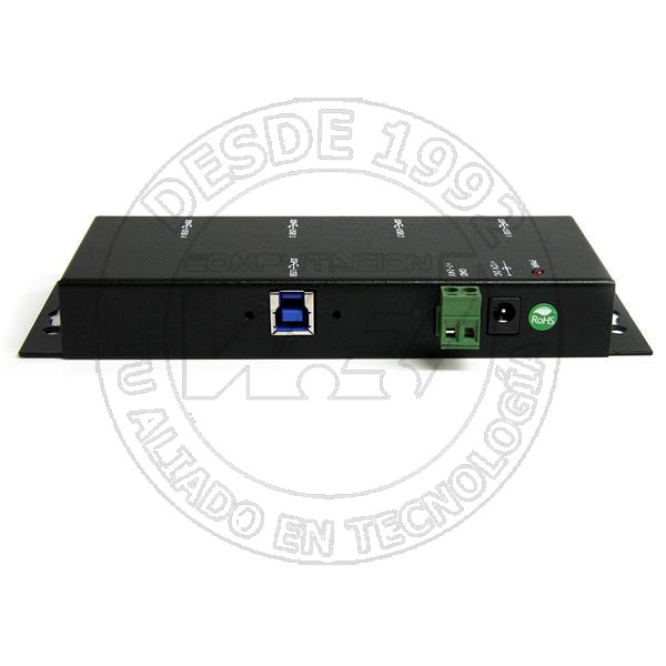 Concentrador Industrial Usb 3.0 Superspeed De 4 Puertos - Hub De Monta (ST4300USBM)