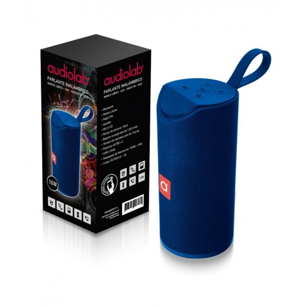 Parlante Audiolab Bluetooth 113 Fmamsdusbaux Azul