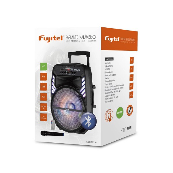 Parlante Para Karaoke 15 L Btmic Wlessusbauxfm Fujitel (I160KARAOKEBT15L1)