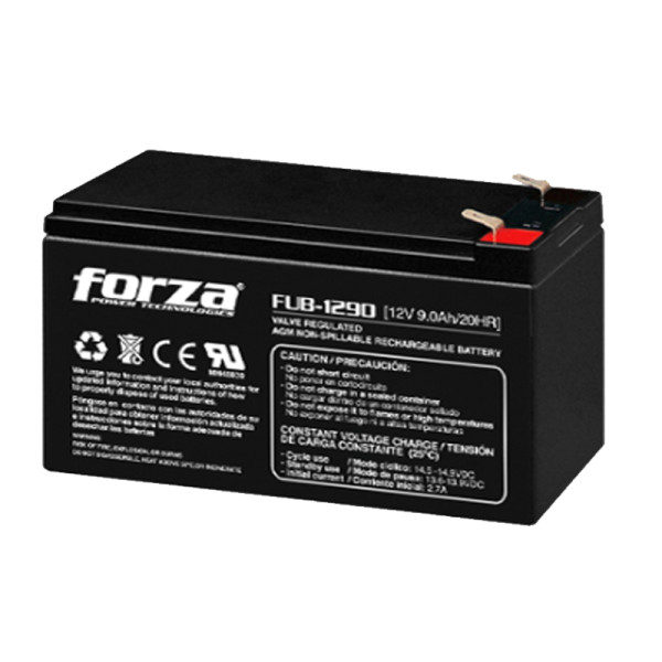 Batería Forza Sellada de 12V/9Ah Recargable, AGM, sin mantenimiento
