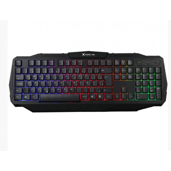 Teclado Gaming Xtrike Me Negro Luces