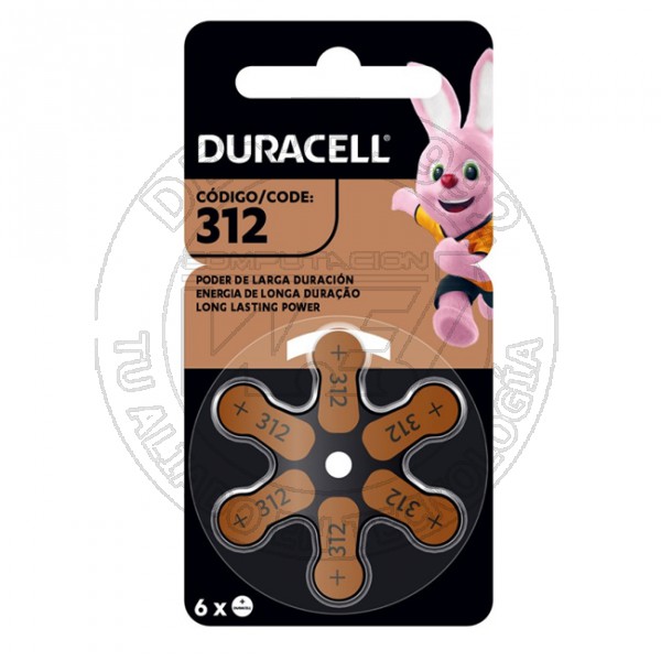 Duracell Pila Auditiva D312x6 1,45 Volt