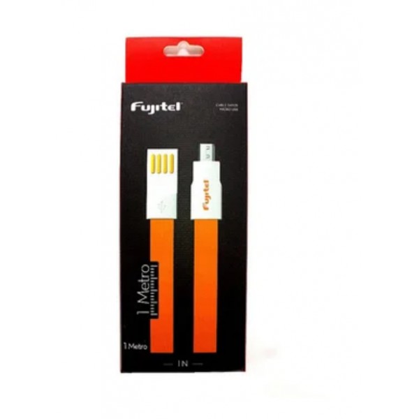 Cable Fujitel Usb A Micro Usb - 24cms Plano Imantado Naranjo (S160MICROMAG1N)