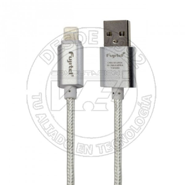 Cable Braided Usb-Lightning Silver 1m