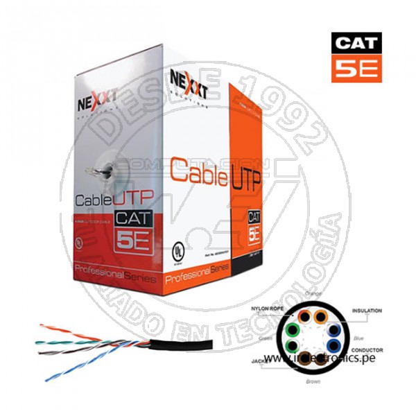 Cable de Red Utp Cat5E Exterior Color  Negro