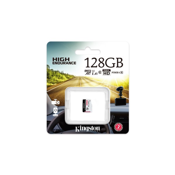 Tarjeta de Memoria  Kingston Microsd 128 GB High Endurance Clase 10 Uhs I (SDCE/128GB)