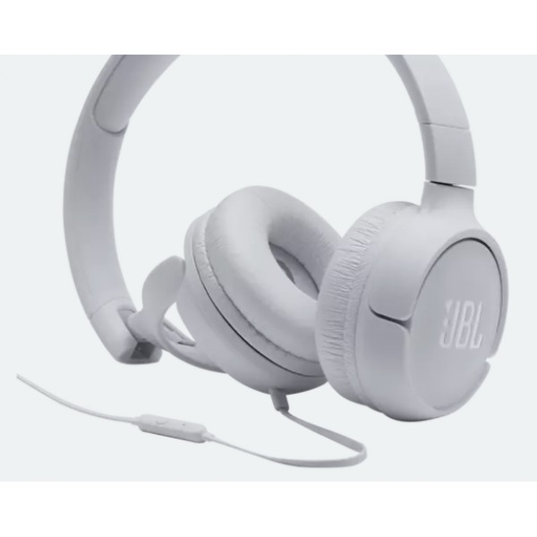 Audífonos Jbl Tune 500 con Diadema con Micro En Oreja Cableado Conector de 3 (JBLT500WHTAM)