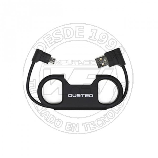 Llavero Multifuncion Con Cable Micro-Usb Dusted Negro (DUS-KEY-MUSB-CO)